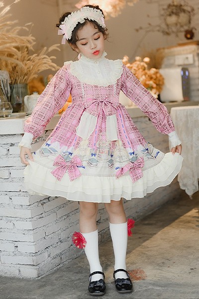 子供 ロリータ キッズ 長袖 プリンセスドレス