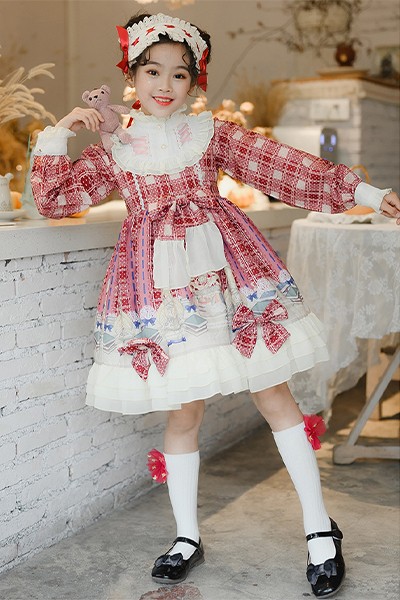 子供 ロリータ キッズ 長袖 プリンセスドレス