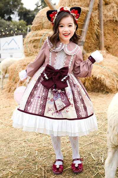 子供 ロリータ キッズ 長袖 プリンセスドレス