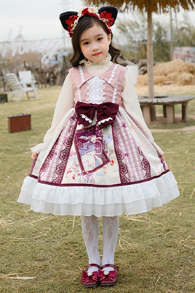 子供 ロリータ キッズ プリンセスドレス 春夏 洋装