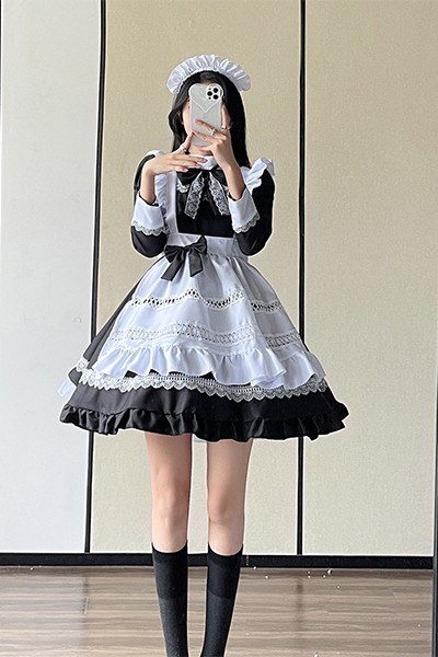 英式 長袖 メイド服