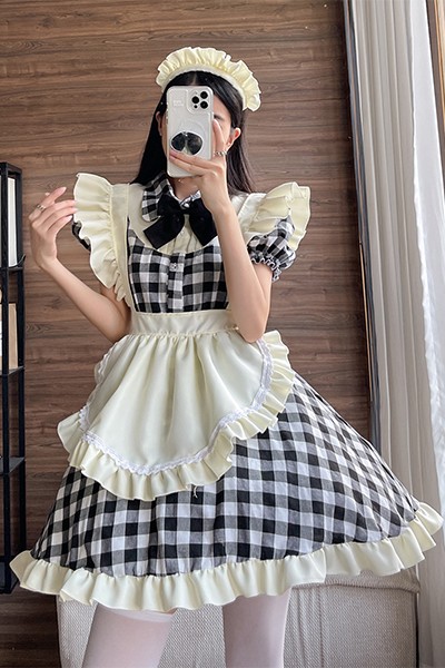 日系 可愛い 風 ロリータ メイド服