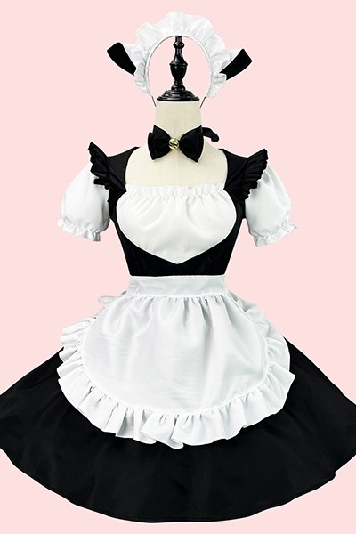 黒 猫 仮装 可愛い 鈴 メイド服