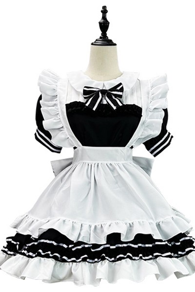  萌え メイド 白黒 クラシック メイド服