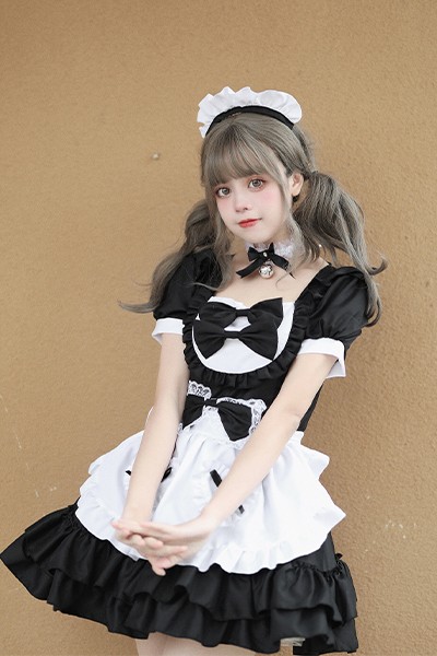 日系 セクシー クリーム 小甘え メイド服