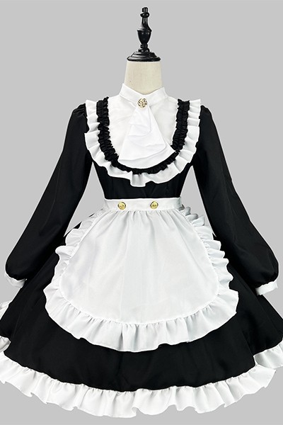 英式 メイド服 長袖 メイド