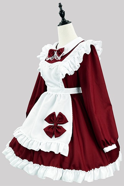 オリジナル 超萌え 日系 白黒 メイド服