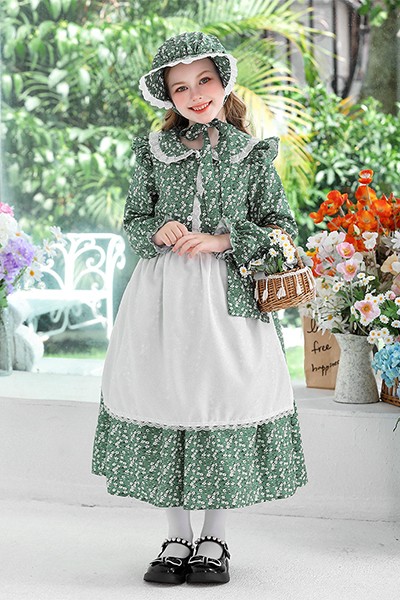 子供服 草原 パイオニア キッズ ハロウィン 田園風 メイド服