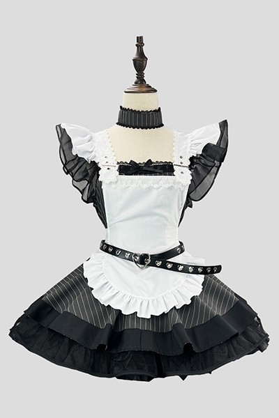 ストライプ Lolita メイド服