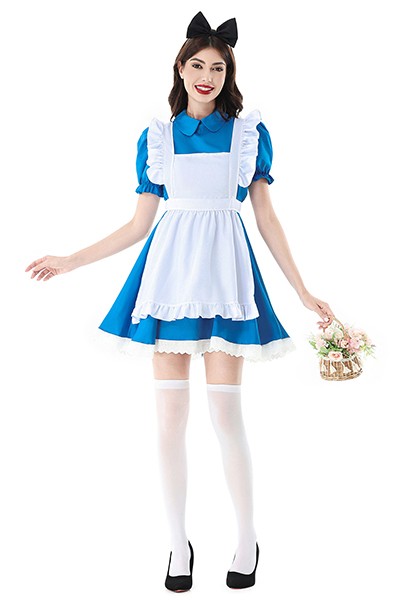 逃げ出したアリス プリンセス 青いドレス メイド服