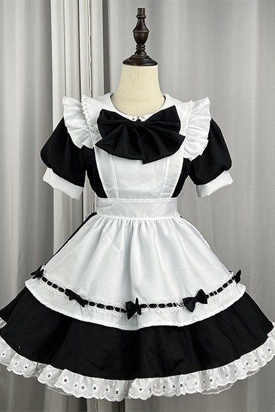 可愛い ピンク白 メイド服