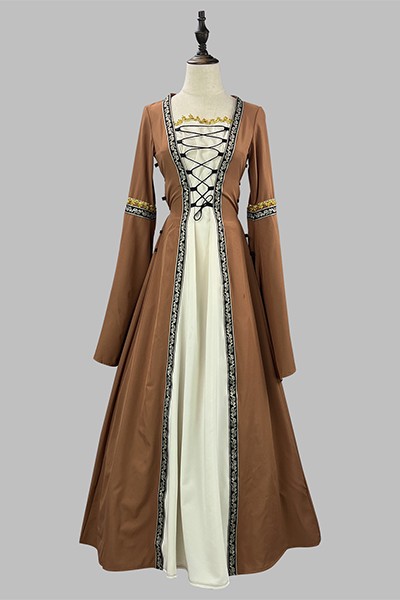 欧米 スクエアネック フレア袖