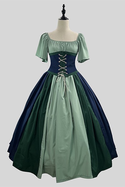 欧米 中世 レトロ コンフィットドレス 