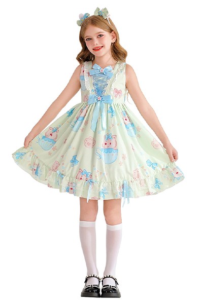 ハワイアン 子供 ロリータ 洋装 レース スカート