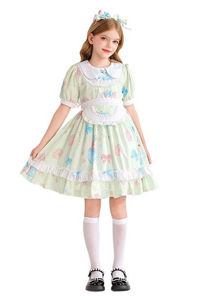 Lolita 洋装 半袖 ロリータ 女の子 プリンセスワンピース
