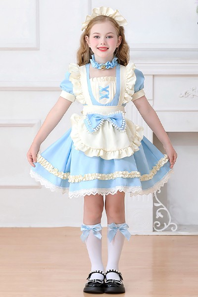 アリス 女の子 メイド服 キッズ ロリータ