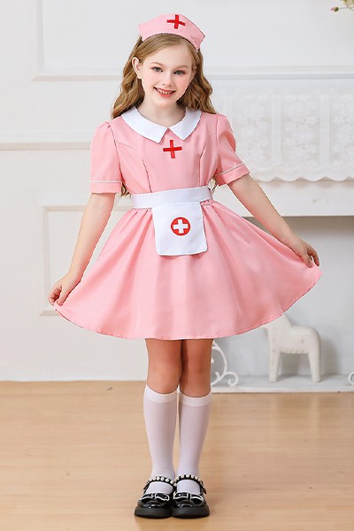 ハロウィン子供衣装 ピンク ナース服