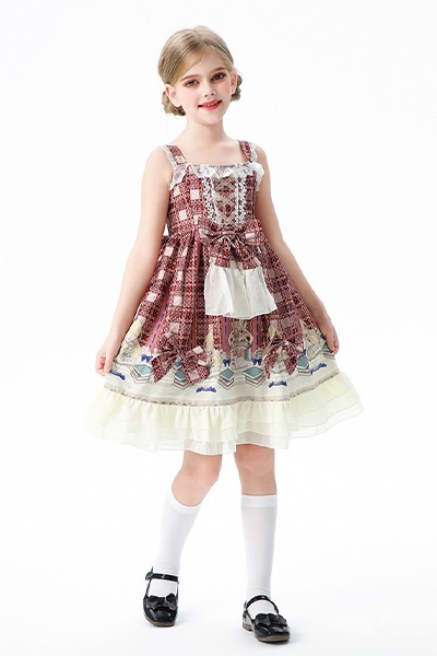 田園風 農場 子供 キャミソールドレス