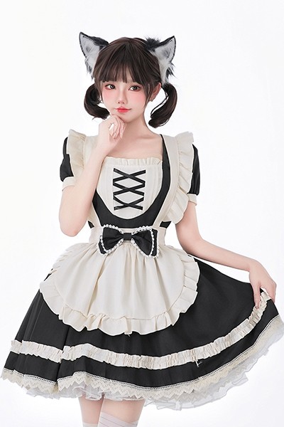 日本 軟妹 甘め OP ショート メイド服