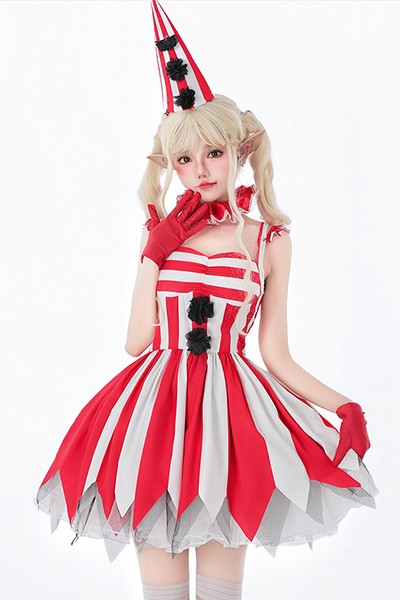 ハロウィン衣装 サーカス 回帰 ピエロ コス衣装