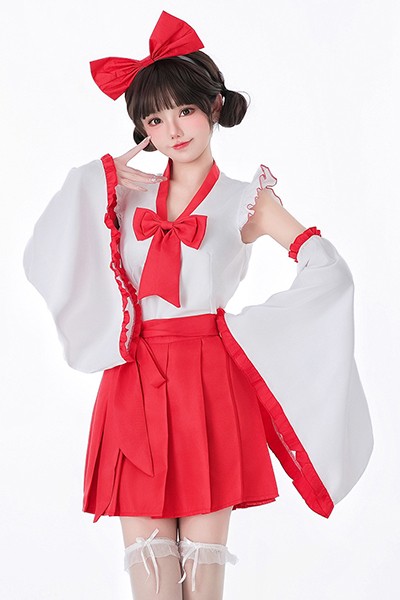 日本 巫女服 ハロウィン ダンス コスプレ 宅舞 和服