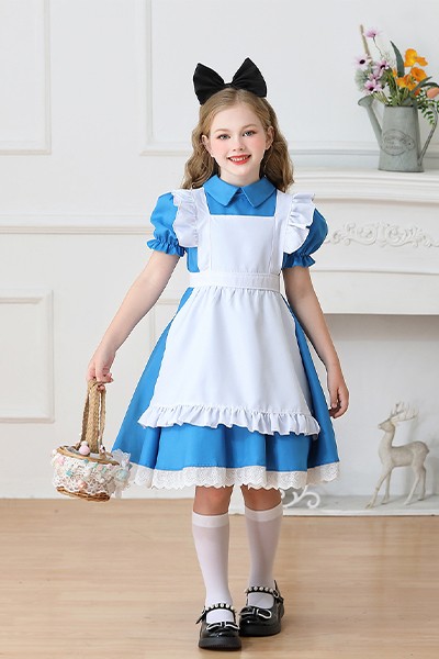 女の子 キッズ 田園 メイド服