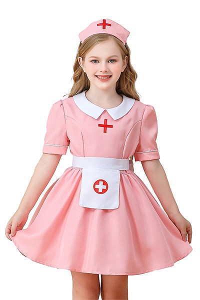 ハロウィン子供衣装 ピンク ナース服