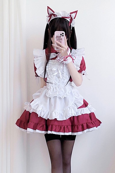 暗黒ゴシック風 白黒 メイド服