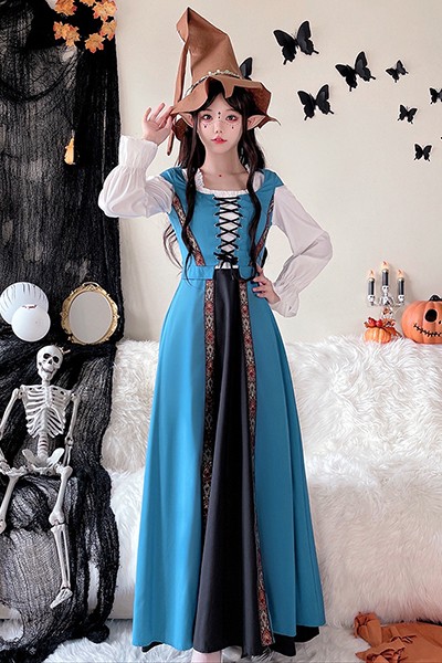 レトロ 宮廷風 魔女 ワンピース