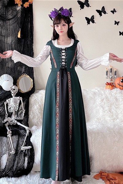 レトロ 宮廷風 魔女 ワンピース