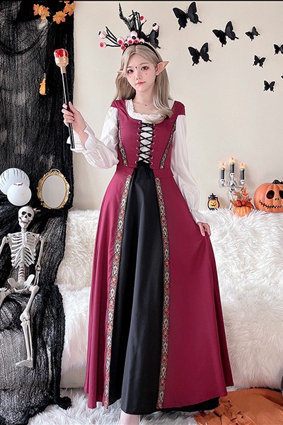 レトロ 宮廷風 魔女 ワンピース