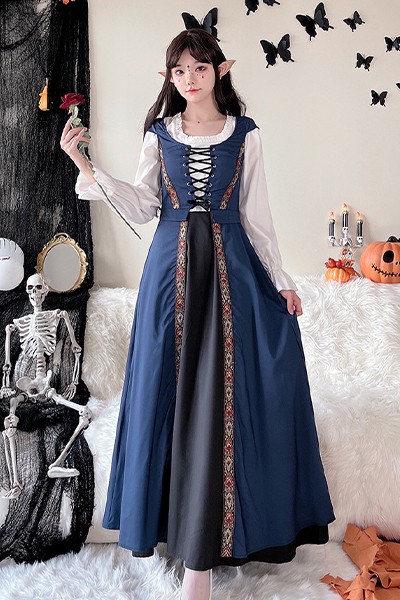 レトロ 宮廷風 魔女 ワンピース