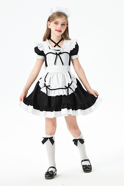 欧米 女の子 メイド服