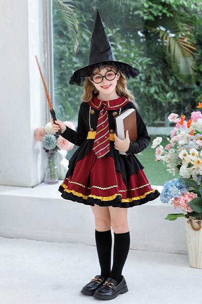 子供衣装 魔法 魔女 少女 ハリーポッター コス衣装